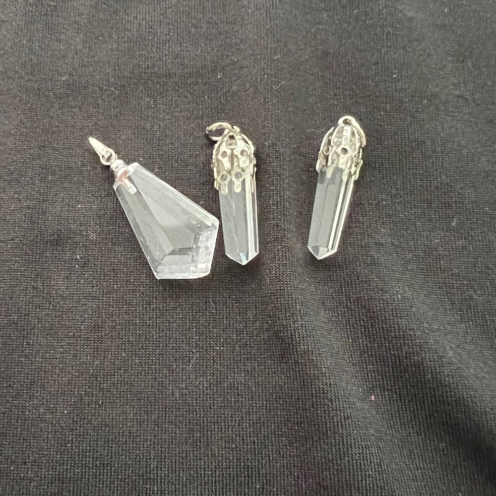Natural Clear Healing Crystal Pendants